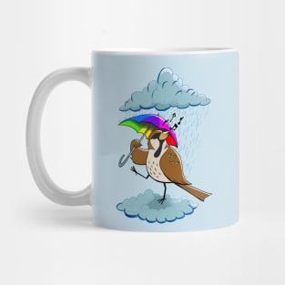 little sparrow under rain Mug